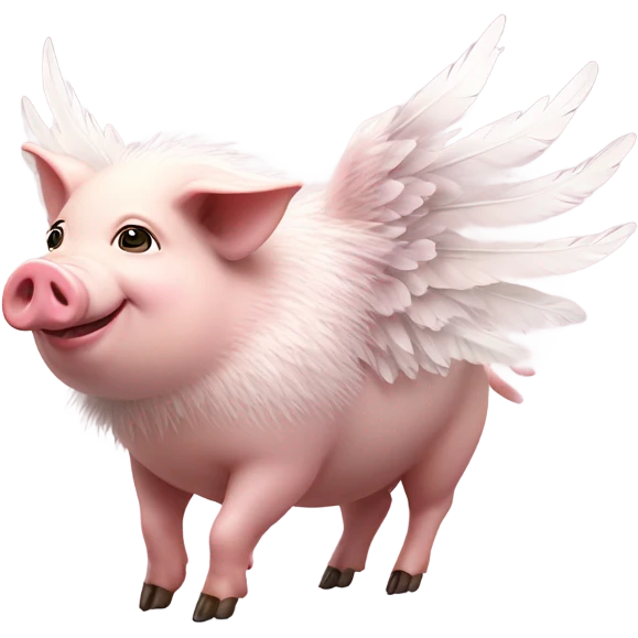 Pig with wings emoji