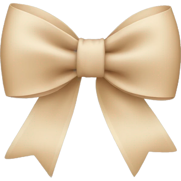beige bow emoji