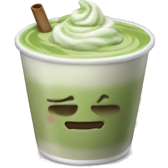 Ice matcha latte cup  emoji
