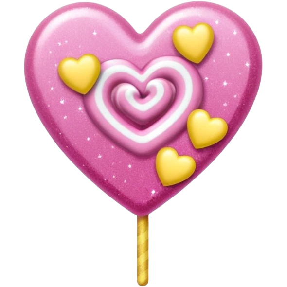glitter pink and yellow candy emoji
