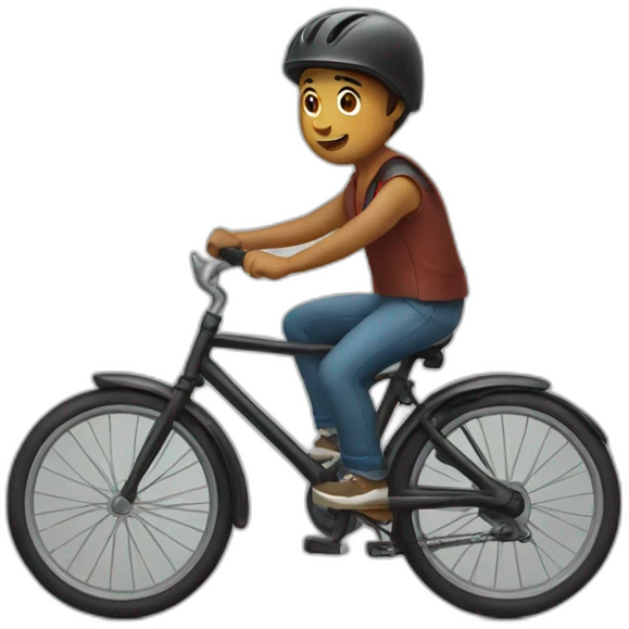Little man riding a bike emoji