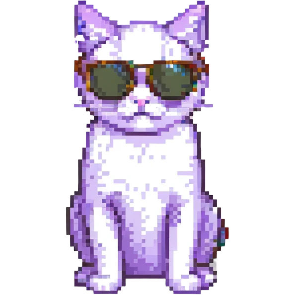 A cat wearing sunglasses emoji