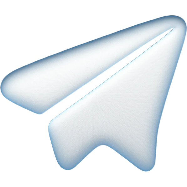 a blue square with rounded corners logo of the "Telegram" which is made of wool emoji