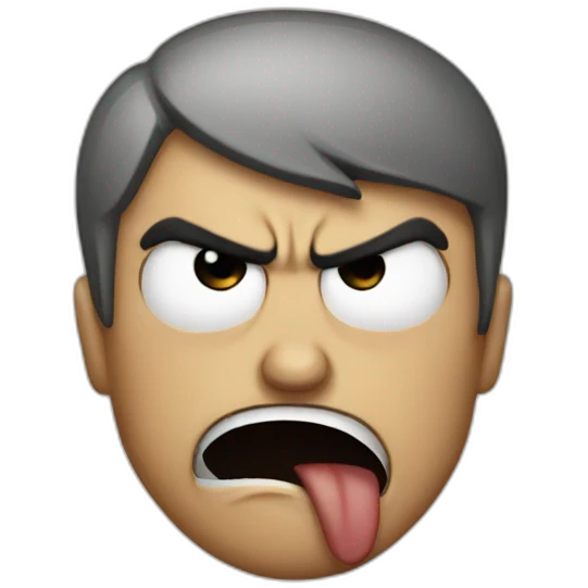 Angry emojis that pulls the tongue emoji