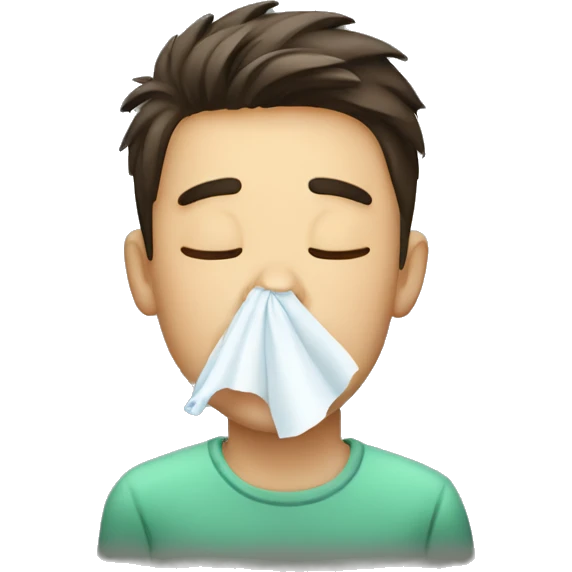 A boy sneezing  emoji