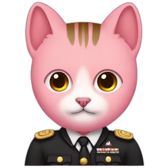 Hitler with pink flushy cat ears emoji