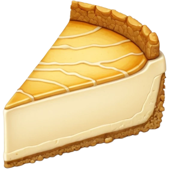 a sliced cheese cake on the white plate emoji
