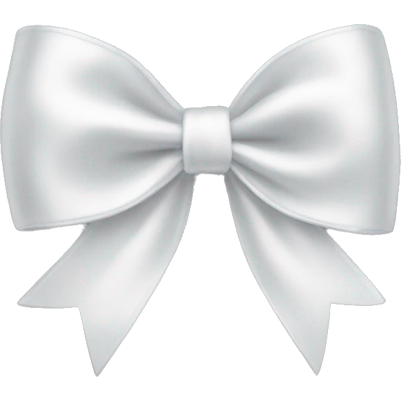 white satin bow emoji