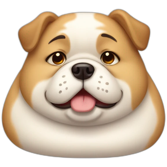 fat sleepy dog emoji