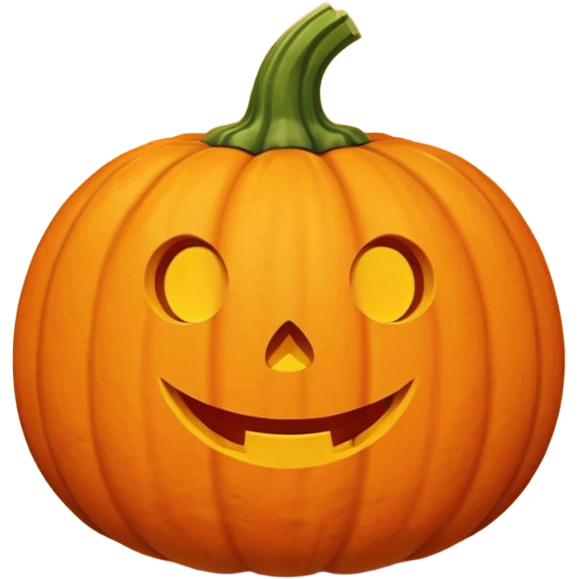 Pumkin with cute face and little arms and legs emoji