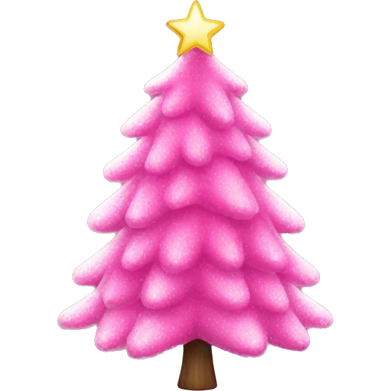 Pink Christmas tree emoji