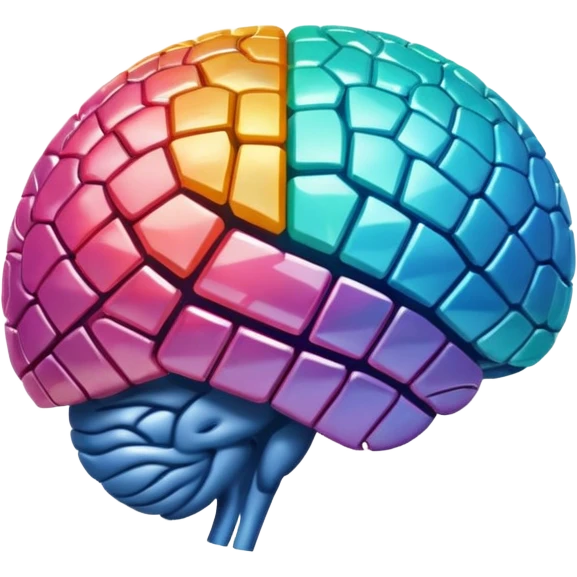 un cerveau comme une boule disco emoji