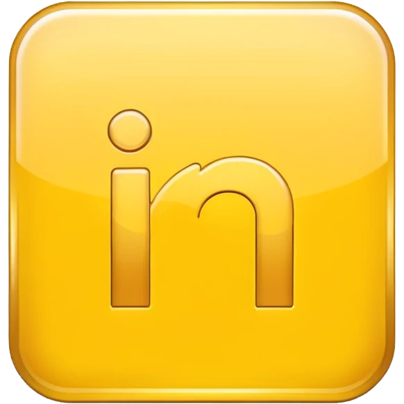 A yellow linkedin logo  emoji