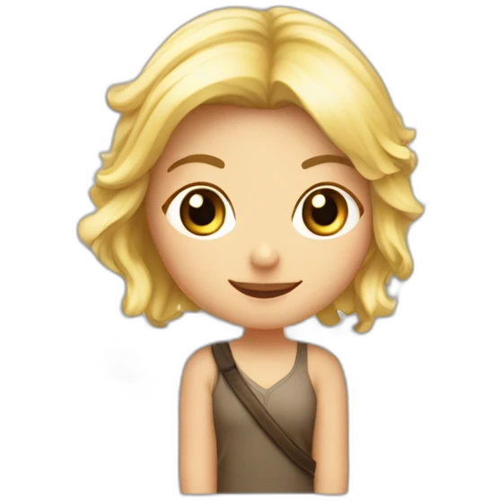 Une fée blonde avec des ailes et wand emoji