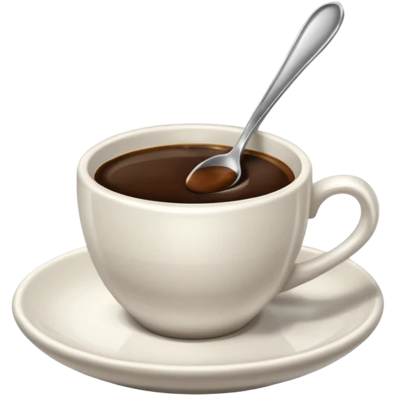 Cup of espresso with spoon emoji