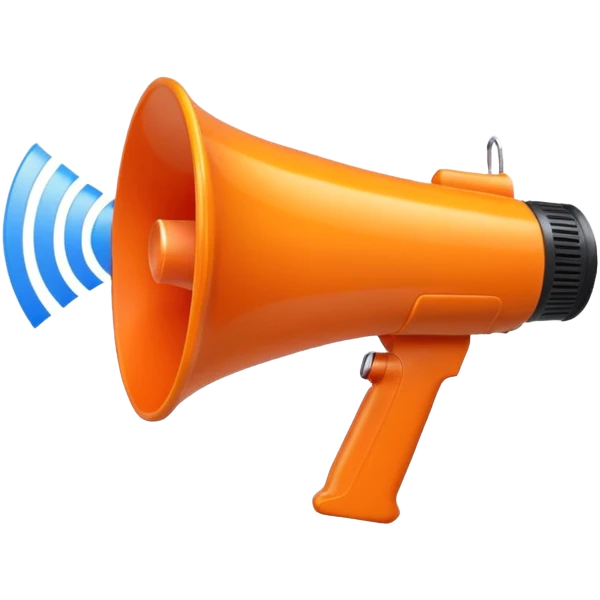 megaphone projecting sound emoji