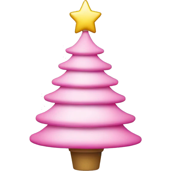Pink Christmas tree white ornaments  emoji