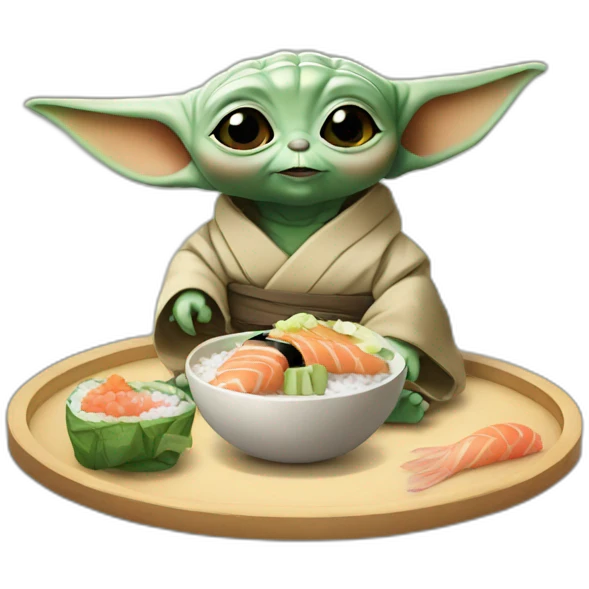 Baby yoda eatsushi emoji