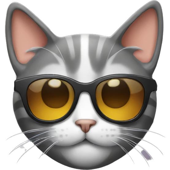 Cat with sunglasses emoji