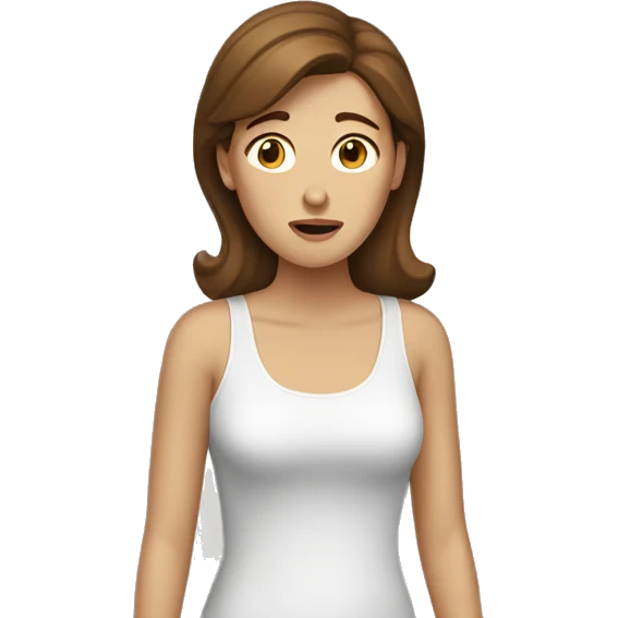 Woman who fainted with brown hair  emoji