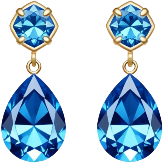 Rending Blue rhinestone Earrings emoji
