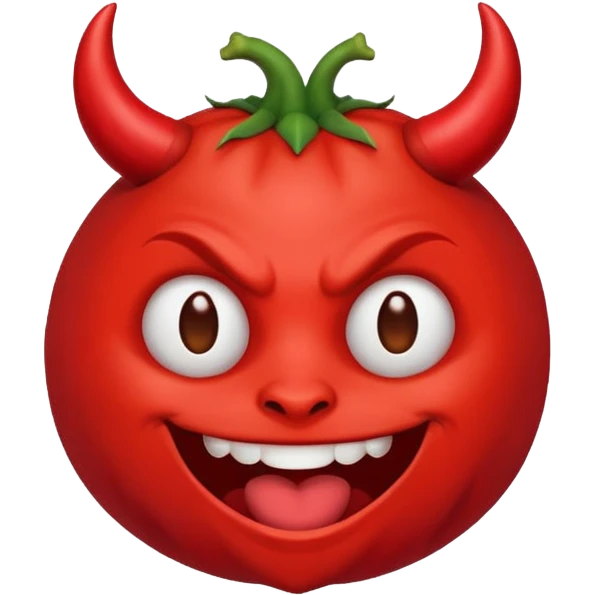 un diablo feliz con unos dedos groseros en los lados emoji