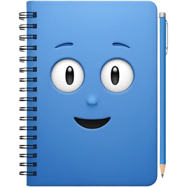 Blue notebook emoji