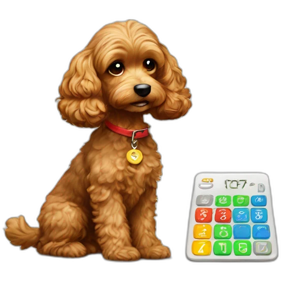 Cockapoo calculating price emoji