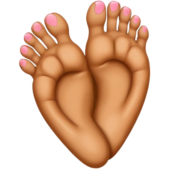 lav en emoji af to eller flere fødder der former et hjerte emoji