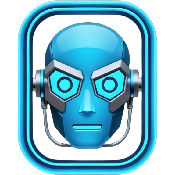 neon cyberpunk-themed icon representing ingenuity emoji