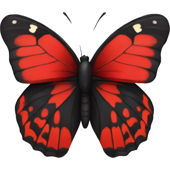Black and red butterfly emoji