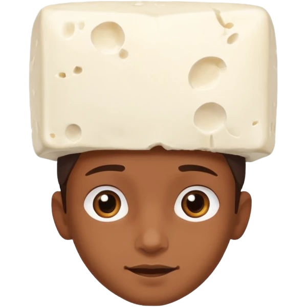 Paneer on boy's head emoji