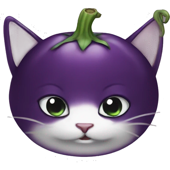 Eggplant cat emoji