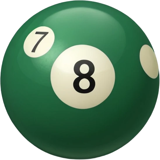 green billiard ball 7 number emoji