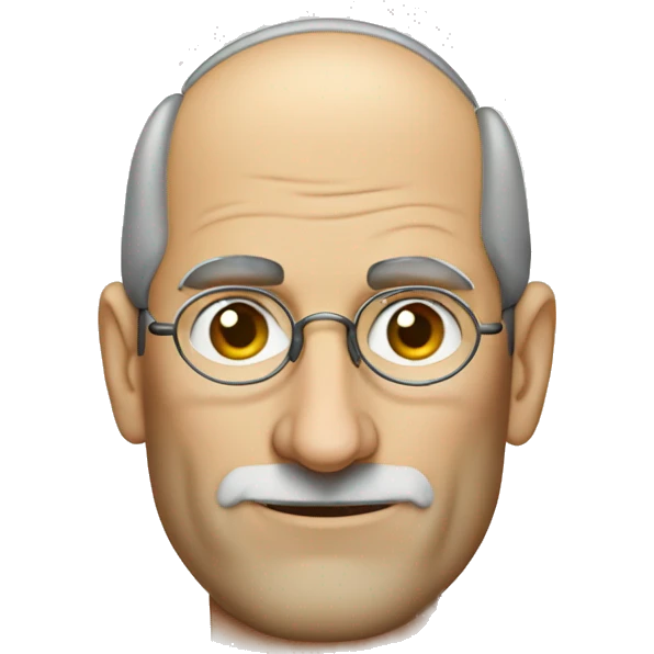Steve Jobs wearing a monocle emoji