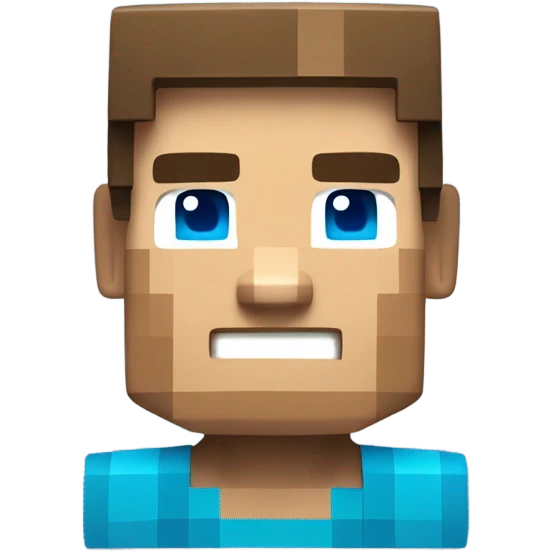 Minecraft Steve head emoji