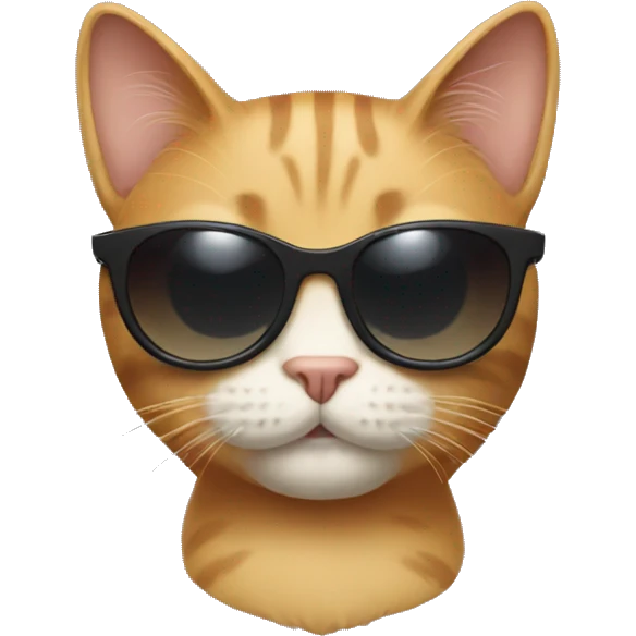 Cat with sunglasses emoji