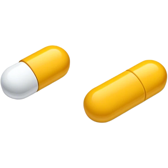 small yellow pill viewed from top emoji