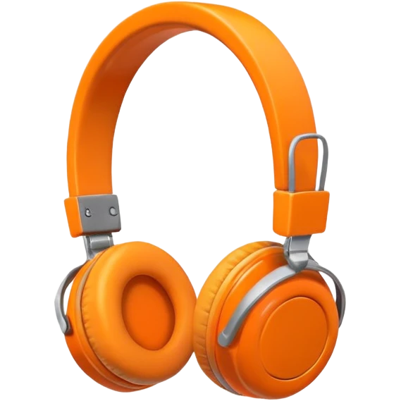 orange headphone emoji
