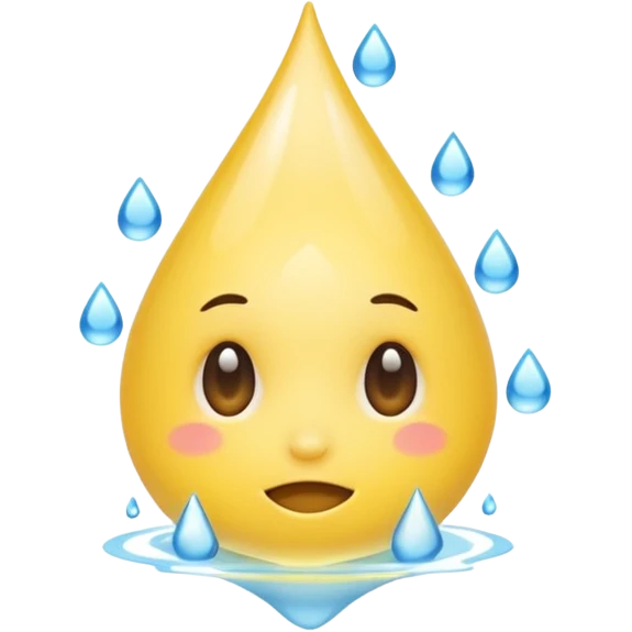 Yellow Drop of Water emoji
