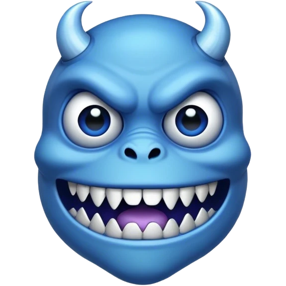Monstre bleu emoji