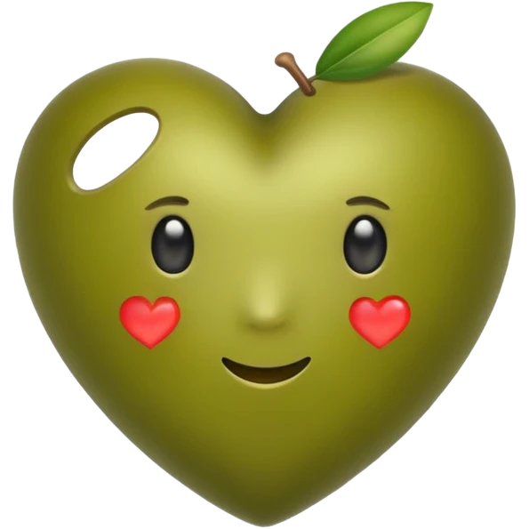 green olive heart emoji