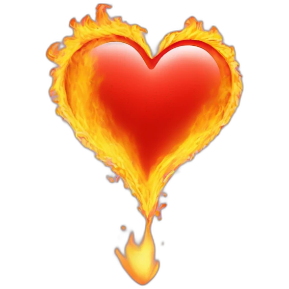 Love heart in fire emoji
