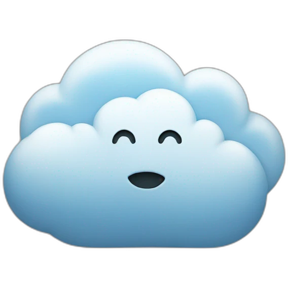 Un nuage en  visage emoji