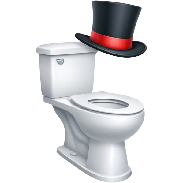 skibidi toilet in a tophat emoji