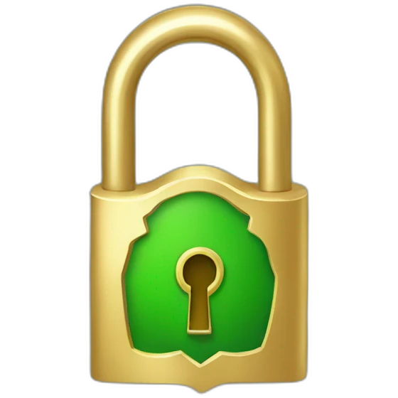 golden lock with green arrows emoji