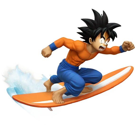 Goku surfing emoji