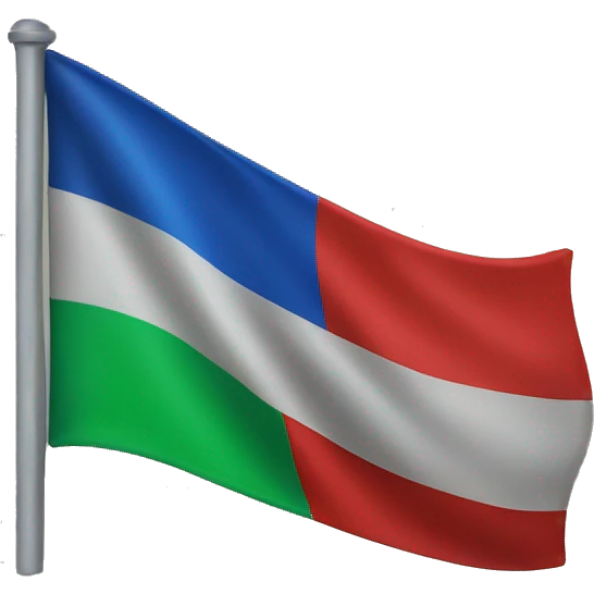 Red blue green flag emoji