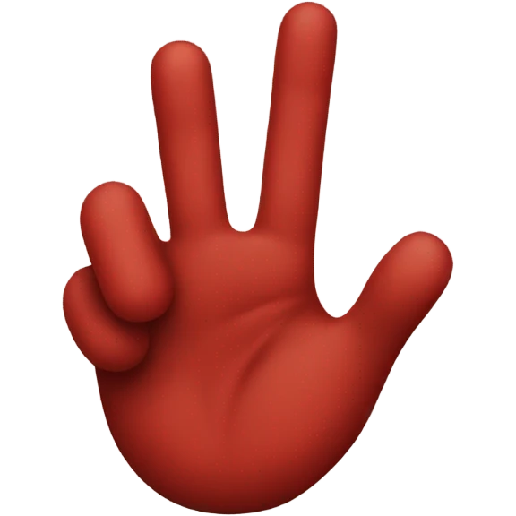 only one red finger emoji