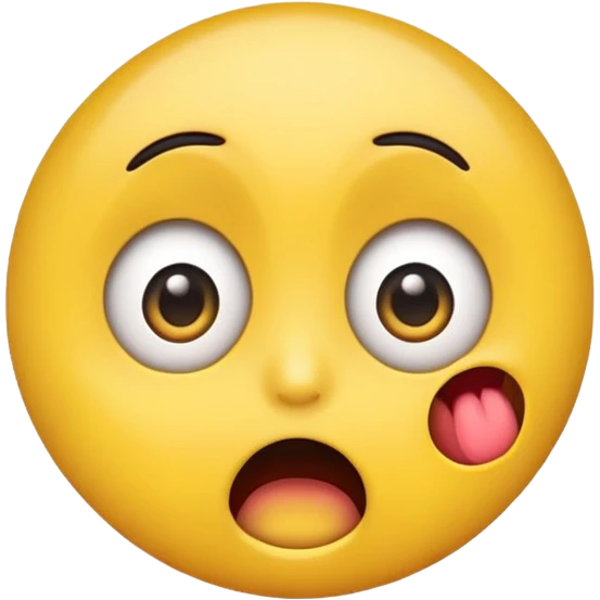 cartoon sticker of a surprised and scared emoji, colorful and cheerful, no text, suitable for WhatsApp and Instagram emoji